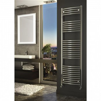 Sanifun handdoekradiator Medina Rondo 1800 x 300 Chroom - 1