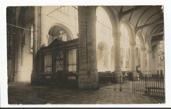 Oude ansichtkaart Gouda : St Janskerk, fotokaart - 1