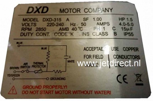 DXD Motor Company Model DXD 315-A 315-E - 2