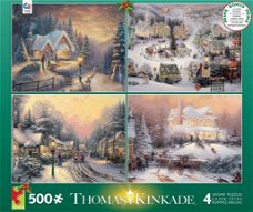 Ceaco - Thomas Kinkade Christmas 2018 - 4 x 500 Stukjes Nieuw