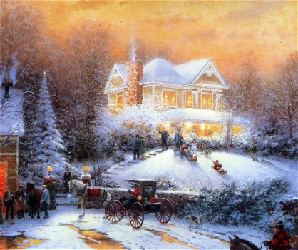 Ceaco - Thomas Kinkade Christmas 2018 - 4 x 500 Stukjes Nieuw - 5