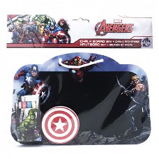 Krijtbord set Avengers met 4 krijtjes en een spons 25 x 17 cm