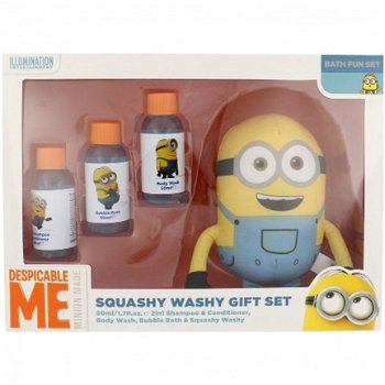 Minions badset met shampoo & conditioner, badschuim, douchegel en Minion spons - 1