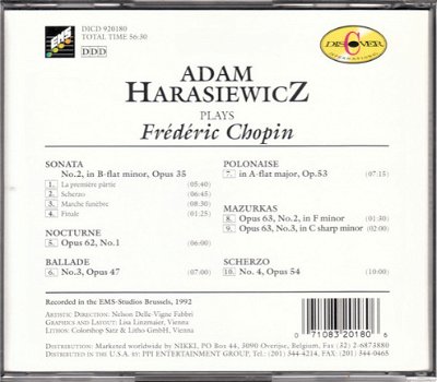 CD - CHOPIN - Adam Harasiewicz, piano - 1
