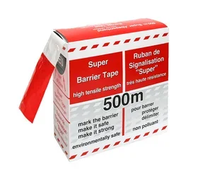 Markeerlint - afzetlint - waarschuwingslint rood - wit 500 meter - 0