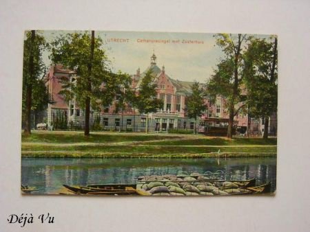 Oude kaart : Utrecht, Catharijnesingel : tram, boot - 1