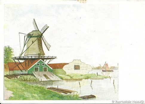 Molen bij Monikkendam Corry F. Riet - 1