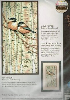 DIMENSIONS Borduurpakket , LOVE BIRDS - 1