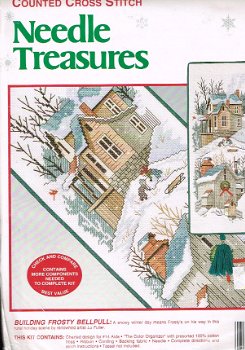 SALE NEEDLE TREASURES GROOT BORDUURPAKKET , BUILDING FROSTY BELLPULL - 1