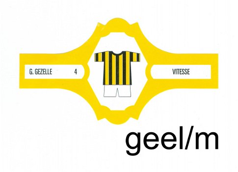 Guido Gezelle - Serie Voetbalclubs Eredivisie 2001-2002, 4 Vitesse (5 kleuren + g-z-m) - 1