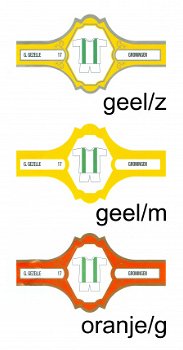 Guido Gezelle - Serie Voetbalclubs Eredivisie 2001-2002, 17 Groningen (5 kleuren + g-z-m) - 2