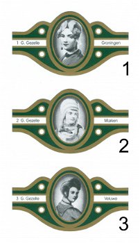 Guido Gezelle - Serie Oude Nederlandsche klederdrachten (groen met goud 1-24) COMPLEET - 1