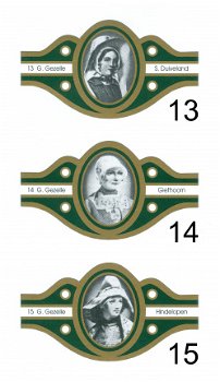 Guido Gezelle - Serie Oude Nederlandsche klederdrachten (groen met goud 1-24) COMPLEET - 5