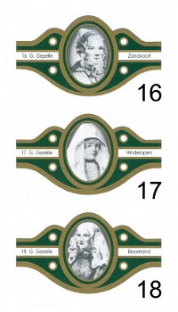 Guido Gezelle - Serie Oude Nederlandsche klederdrachten (groen met goud 1-24) COMPLEET - 6