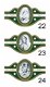 Guido Gezelle - Serie Oude Nederlandsche klederdrachten (groen met goud 1-24) COMPLEET - 8 - Thumbnail