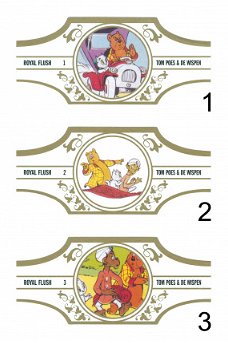 Royal Flush - Serie Tom Poes, De Wispen (wit met goud 1-10) COMPLEET