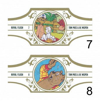 Royal Flush - Serie Tom Poes, De Wispen (wit met goud 1-10) COMPLEET - 3