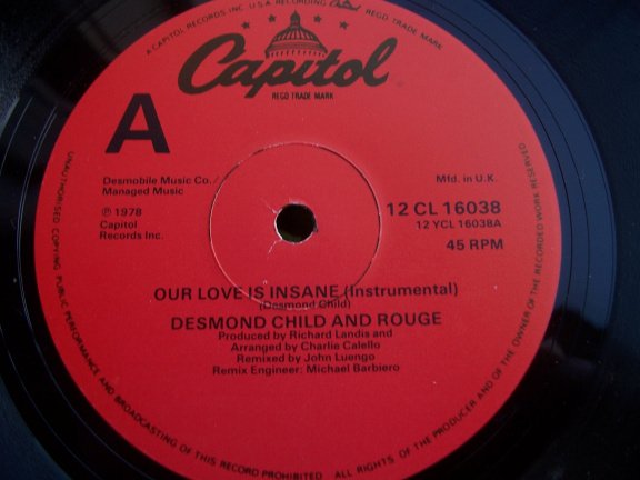 DESMOND CHILD AND ROUGE OUR LOVE IS INSANE - Afbeelding 2