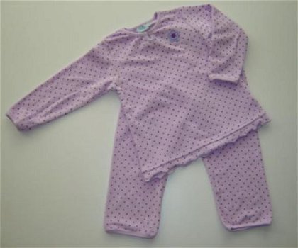 Feetje Badstof PYJAMA stippeltjes lila maat 116 - 1