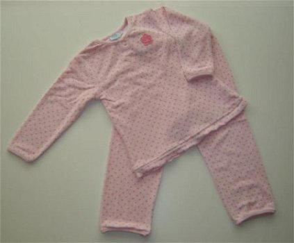 Feetje Badstof PYJAMA stippeltjes ROZE maat 116 - 1