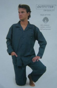 Nieuwe Poplin Pyjama maat M/50 (013) - 3