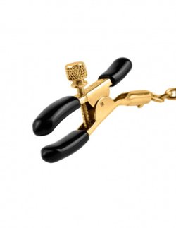 Gold Nipple Chain Clamps