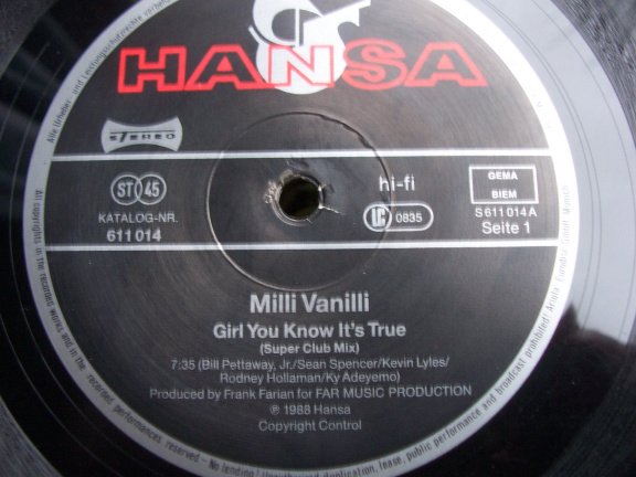 MILLI VANILLI GIRL YOU KNOW IT'S TRUE - Afbeelding 2