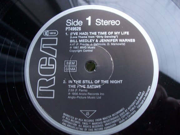 BILL MEDLEY & JENNIFER WARNES THE TIME OF MY LIFE 2X - Afbeelding 2