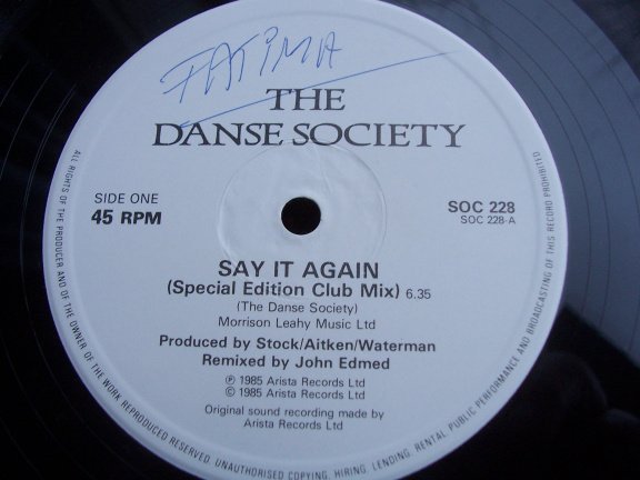 THE DANSE SOCIETY SAY IT AGAIN - Afbeelding 2
