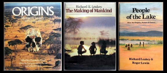 Evolutie Mens - Drie (3) boeken van Richard E. Leakey - 1