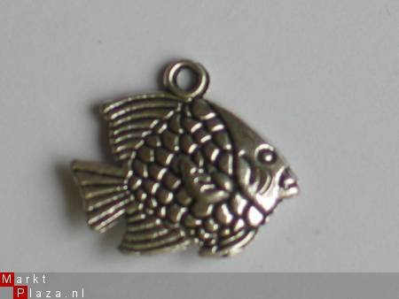 metalen embellishments silver gold fish 2 - 1