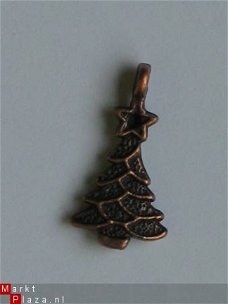 metalen embellishments copper kerstboom