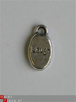 metalen embellishments silver tag laugh - 1