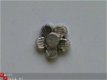 OPRUIMING: 5x metalen embellishments silver flower 5 - 1 - Thumbnail