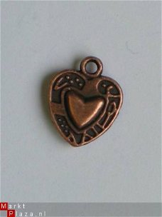metalen embellishments copper hart