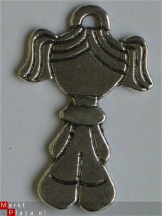 metalen embellishments silver girl large