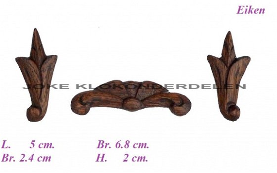 === 3 Klokkast ornamentjes = oud === 38715 - 1