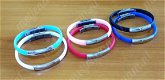 Armband siliconen band en edelstaal naamplaat - 1 - Thumbnail