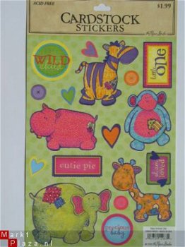 The paper studio cardstock stickers baby animals - 1