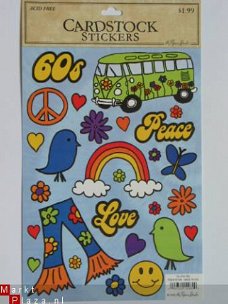 The paper studio cardstock stickers the 60's
