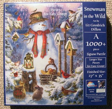 SunsOut - Snowman in the Wild - 1000 XL Stukjes Nieuw - 2