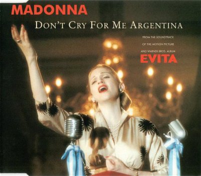 CD Single Madonna ‎Don't Cry For Me Argentina - 1