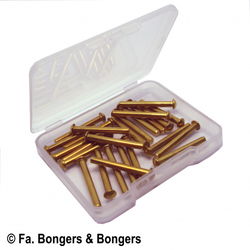 25 bolkopklinknagels messing 3x25 mm