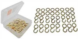 Assortiment haken en ringen voor klokken met ketting.