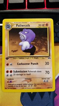 Poliwrath 28/75 Rare 1st Edition Neo Discovery Licht-Gebruikt - 1