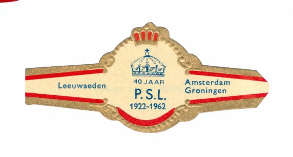 Abonné - Reclamebandje 40 jaar PSL, Leeuwarden-Amsterdam-Groningen (rode boord, stemt tevrêe) - 1