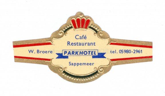 Abonné - Reclamebandje C-R Parkhotel W Broere, Sappemeer (zwarte boord, stemt tevrêe) - 1