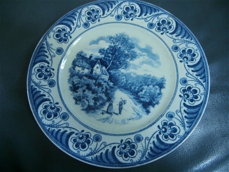 Societe Ceramique Maestricht made in Holland. drie prachtige blauwe borden - 2
