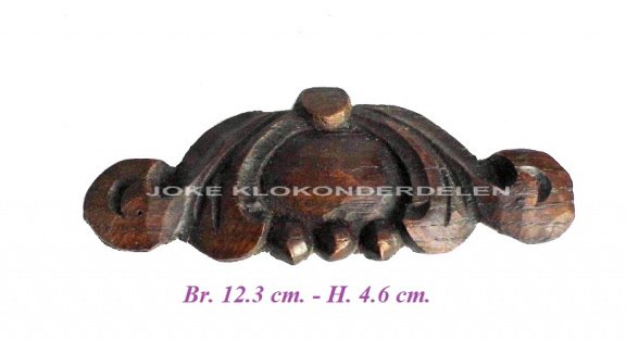 === Klokkast ornament = hout = oud === 38766 - 1