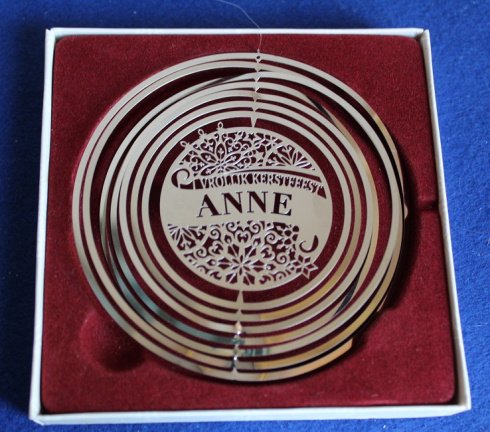 Een persoonlijke 3d kerstbal met naam Anne - Afbeelding 2